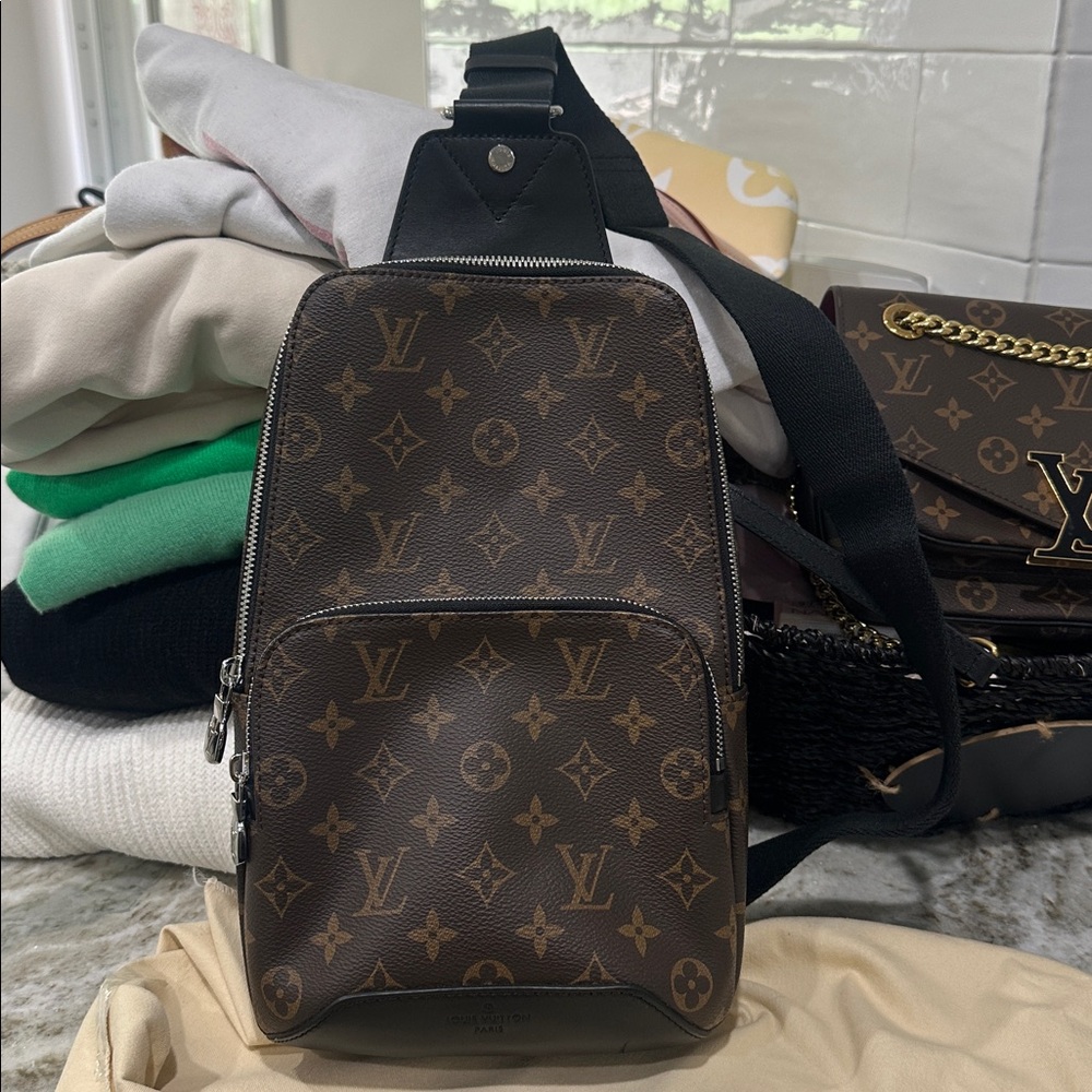 Canvas Monogram Inspired Avenue Sling unisex Bag  Never Worn New condition